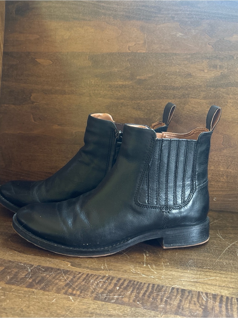 Franco Sarto Black Leather Women’s Chukka Boots